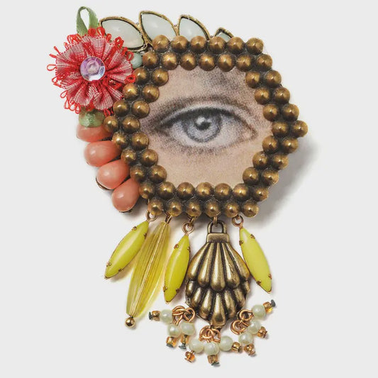 Vibrant Lover's Eye Brooch