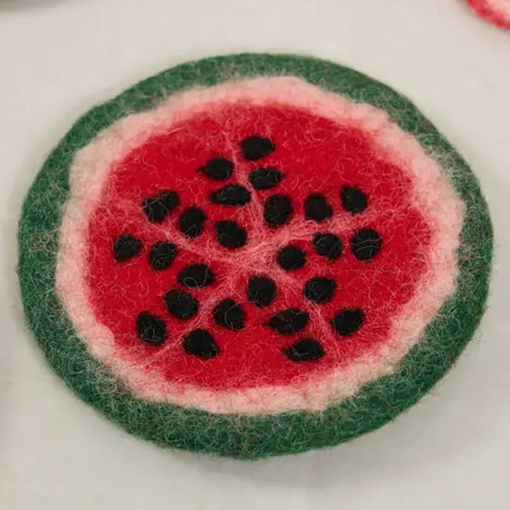 Felted Fruit and Vegetable Coasters