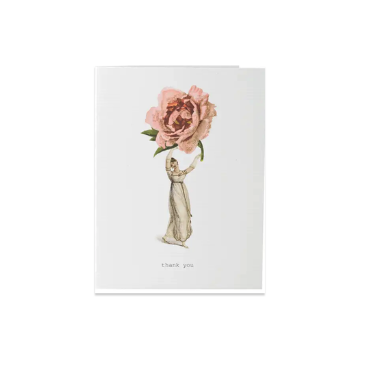 Thank You Woman Rose Greeting Card