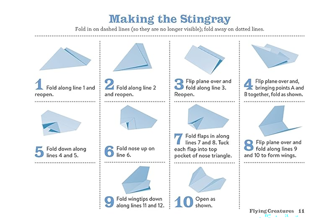 Flying Creatures Paper Airplane Book