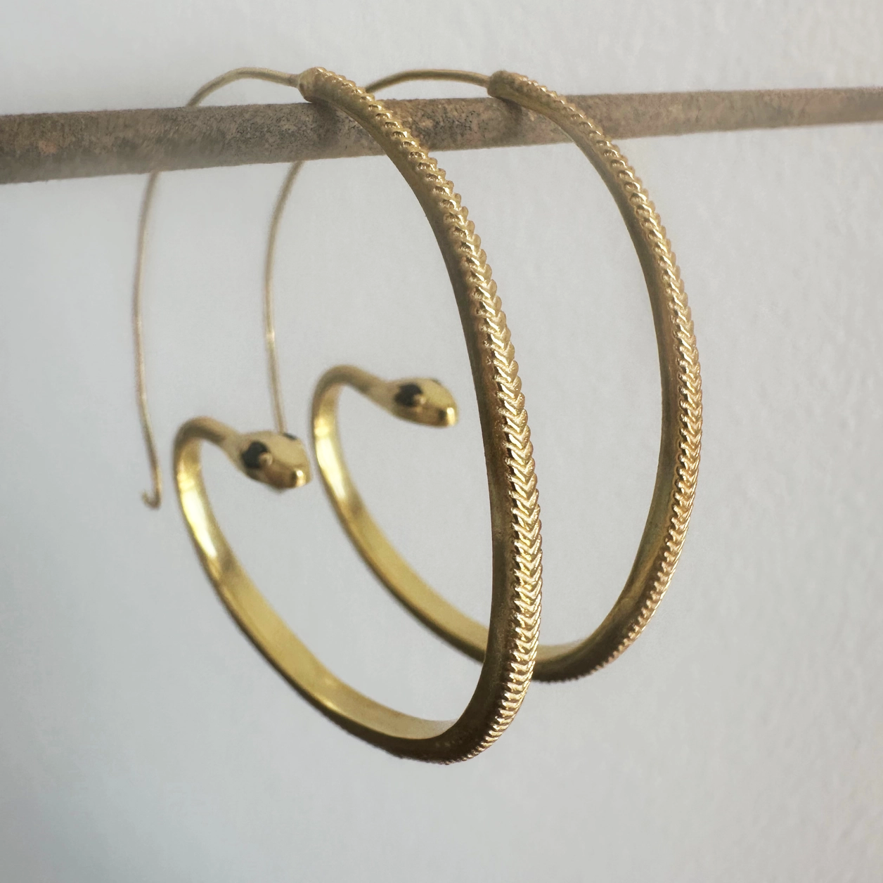 Mama Snake Hoop Earrings