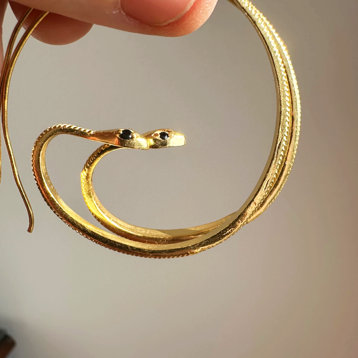 Mama Snake Hoop Earrings