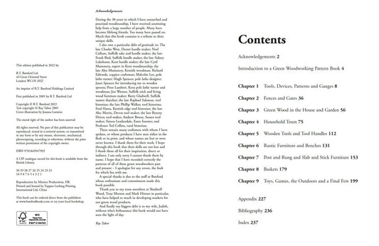 Green Woodworking Pattern Book