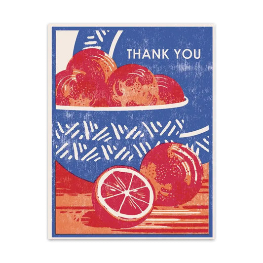 Blood Orange Thank You Card