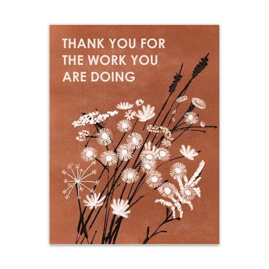 Thank You for the Work Card