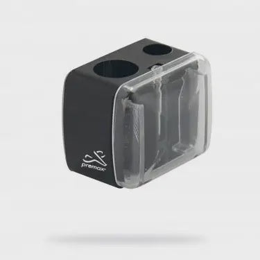 Dual Size Pencil Sharpener with Keeper