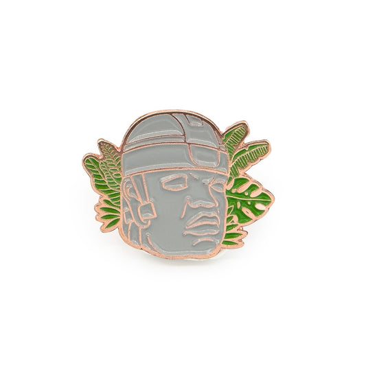 Olmec Colossal Head Enamel Pin
