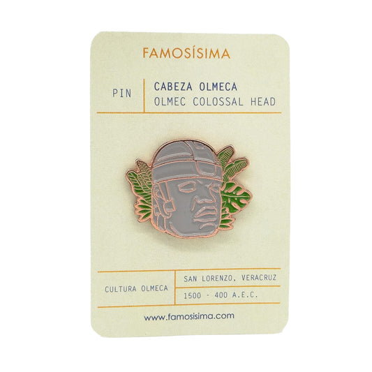 Olmec Colossal Head Enamel Pin