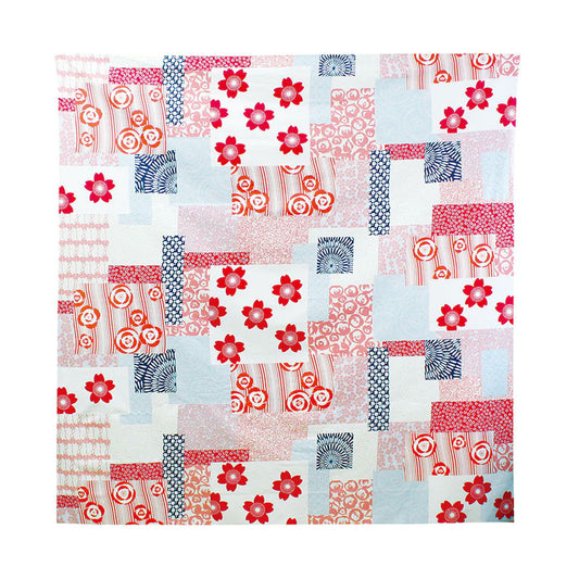 Furoshiki - Hana-zukushi Red