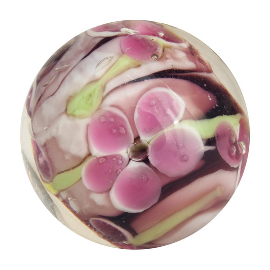 Handmade Marble - Protea Pink Floral Swirl