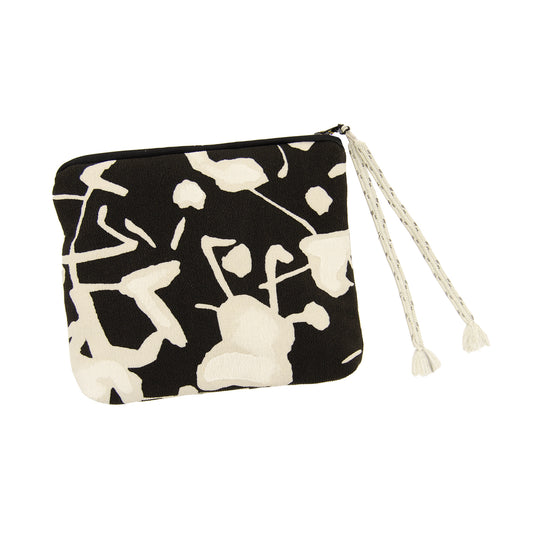 Kumihimo Pouch by Georganne Alex - Black and White