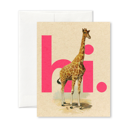 Oh Hi - Giraffe Card
