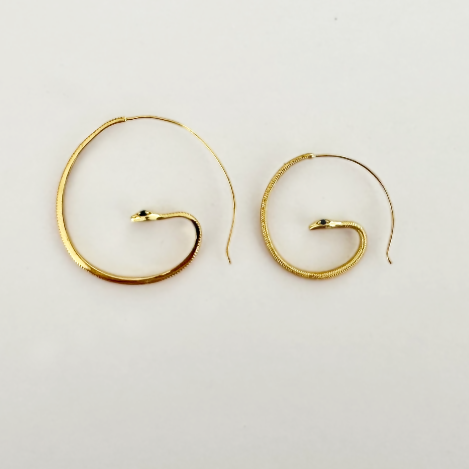 Baby Snake Hoop Earrings