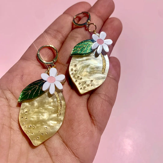 Lemons Acrylic Earrings