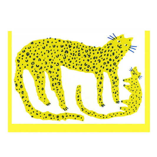 Leopard and Cub Card