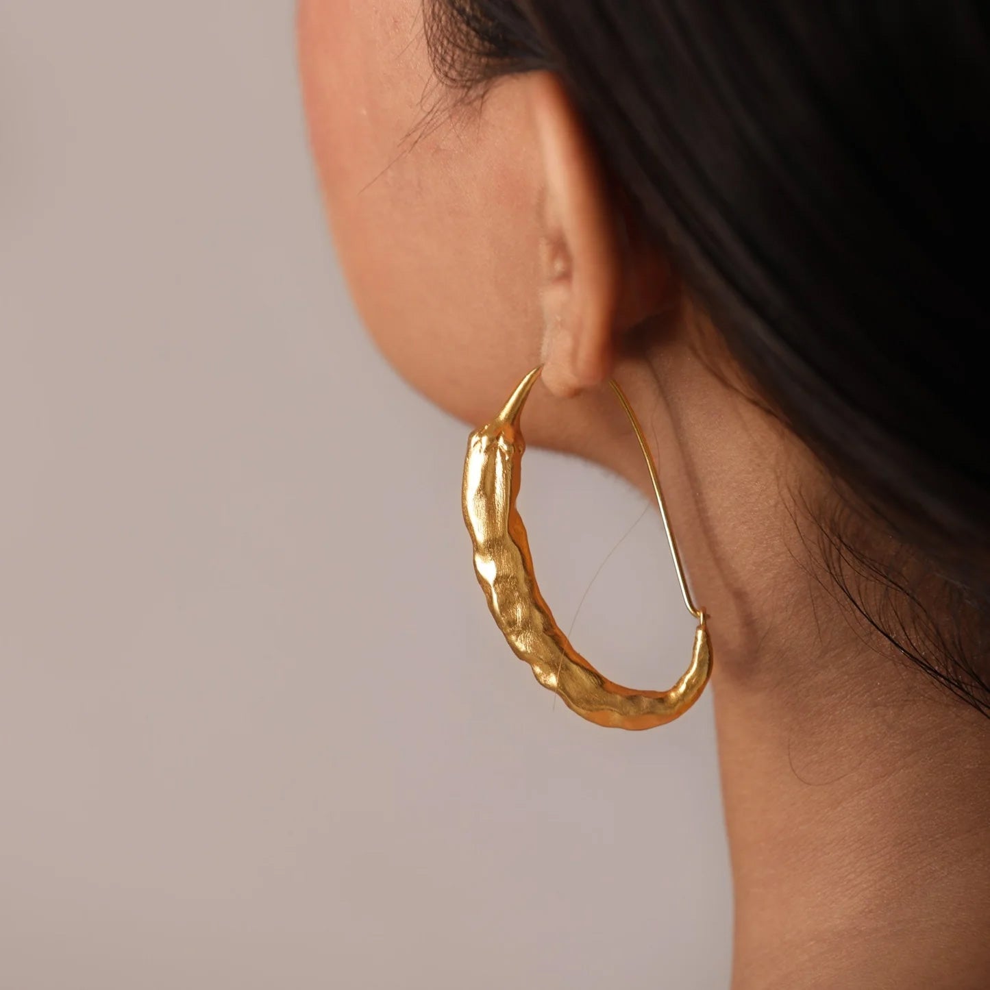 Mirchi Chili Hoop Earrings by Saeyri