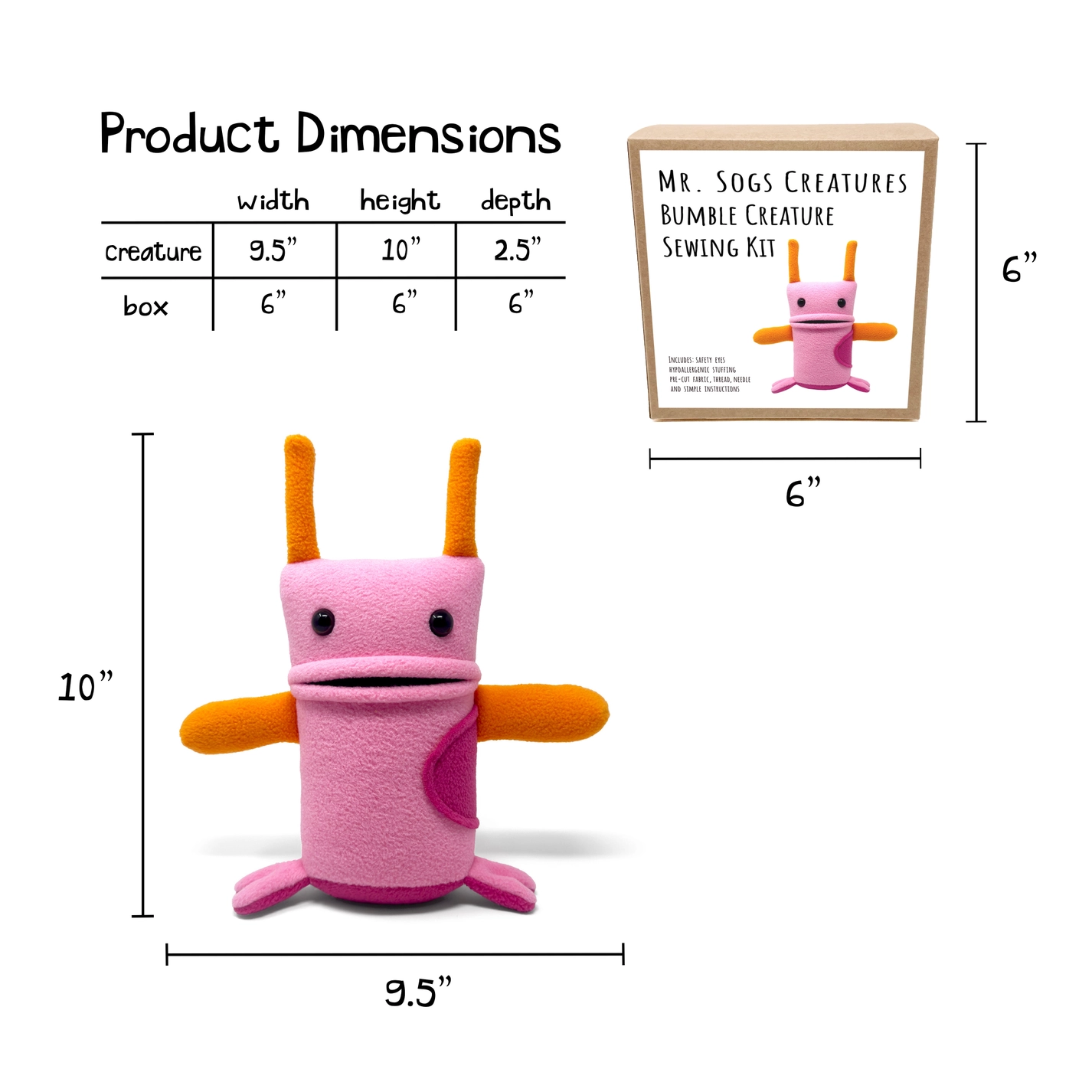 Mr. Sogs DIY Plush Sewing Kits
