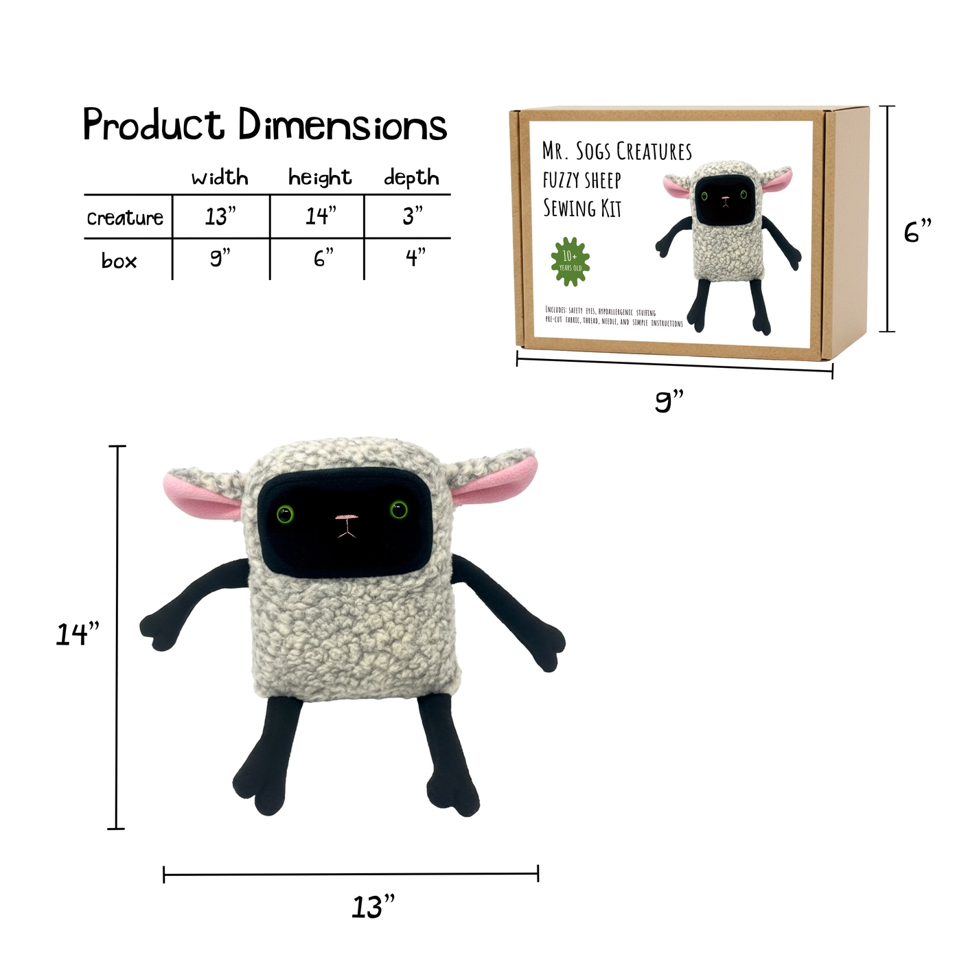 Mr. Sogs DIY Plush Sewing Kits
