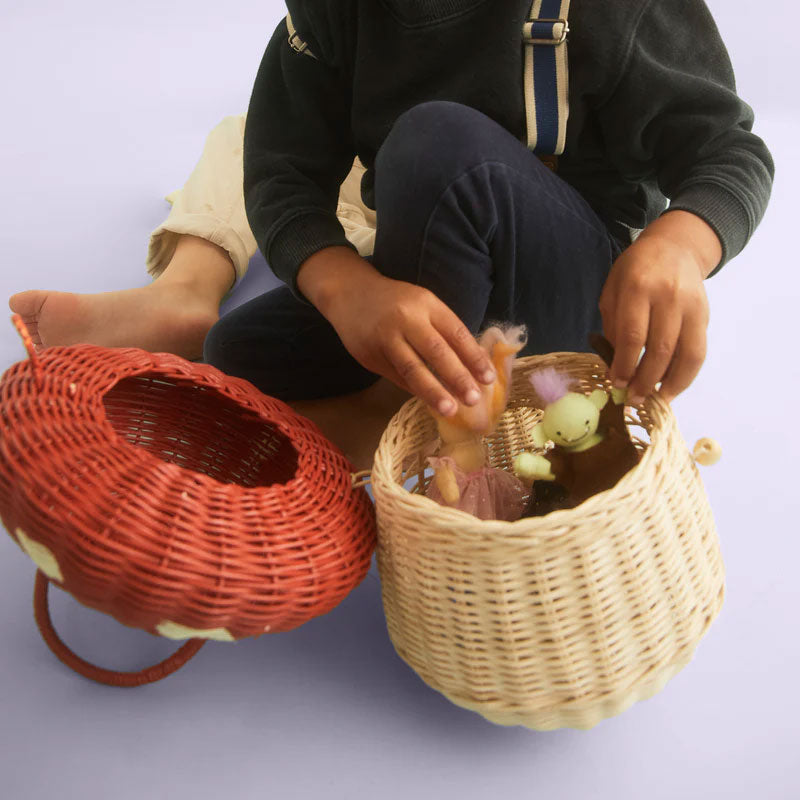Rattan Mushroom Basket - Amanita