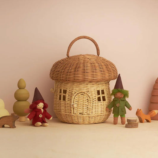 Rattan Mushroom Basket - Cremini