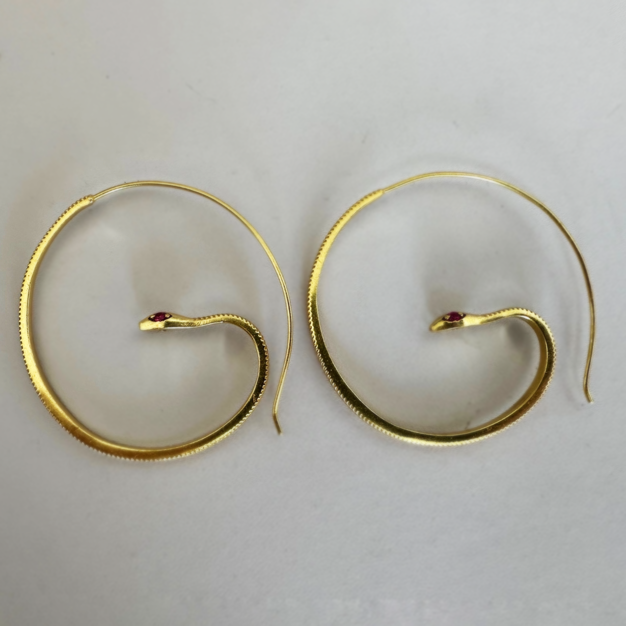 Mama Snake Hoop Earrings