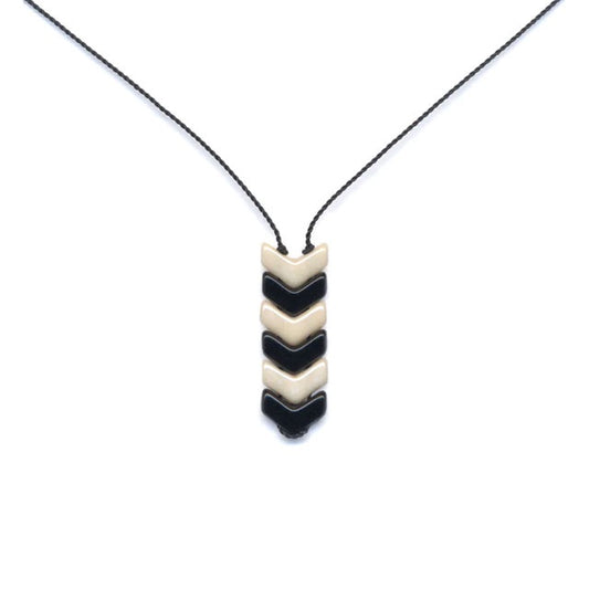 Black and White Arrow Necklace by I. Ronni Kappos