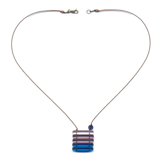 Pink and Blue Empty Necklace by I. Ronni Kappos