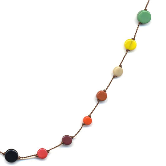 Multi Circles Rainbow Necklace by I. Ronni Kappos