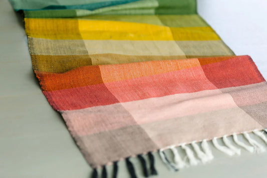 Kalam Rainbow Cotton Table Runner