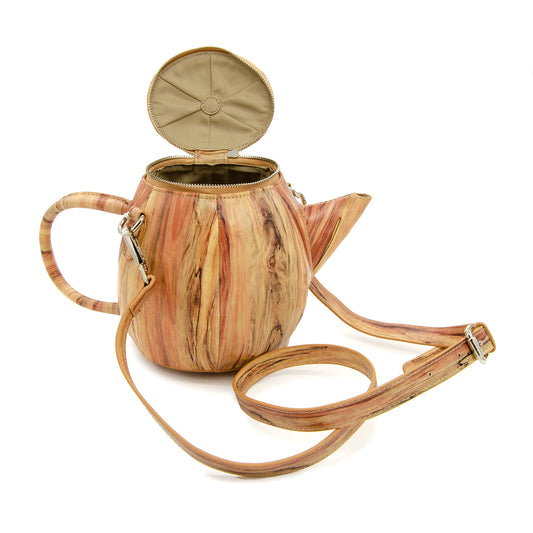 Akori Teapot Purse - Woodgrain