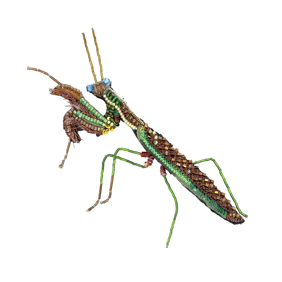 Green Mantis Brooch Pin