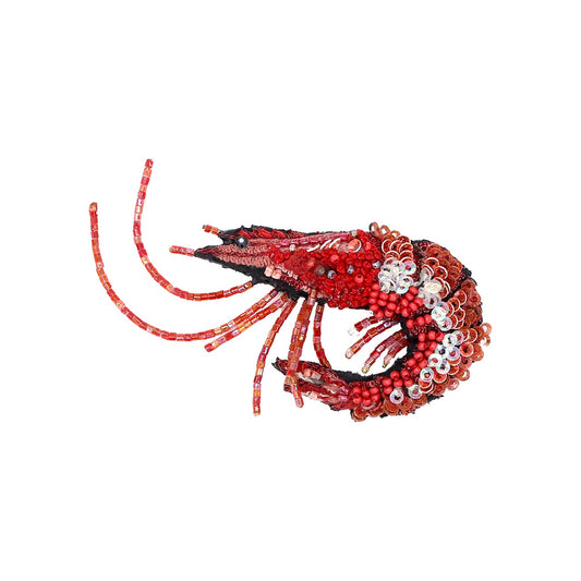 True Shrimp Brooch Pin