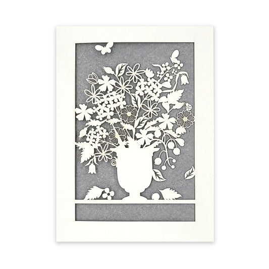 Vase of Flowers Laser Cut Card