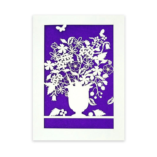 Vase of Flowers Laser Cut Card