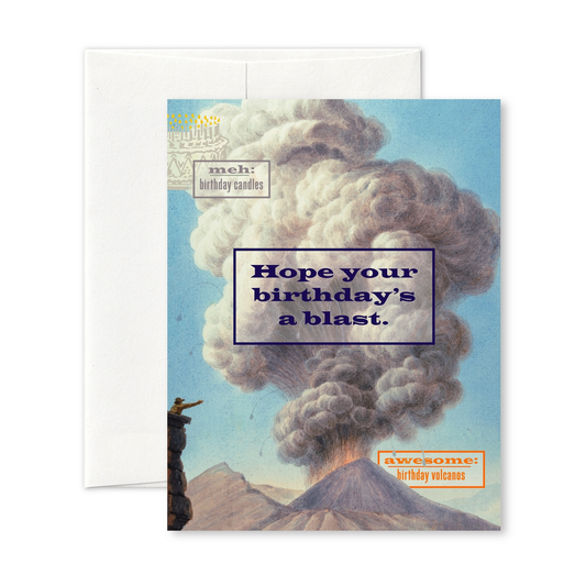 Volcano Birthday Card