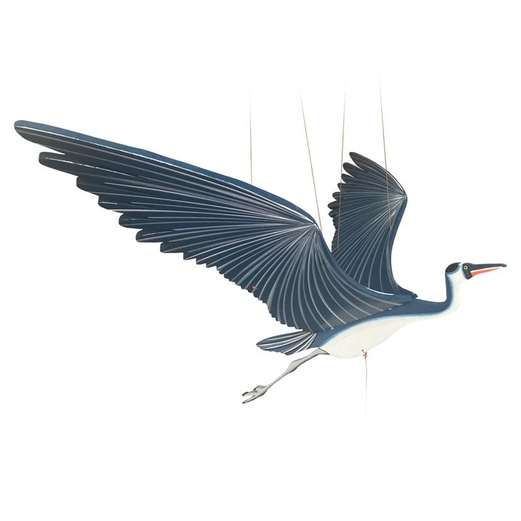 Blue Heron Flying Bird Mobile