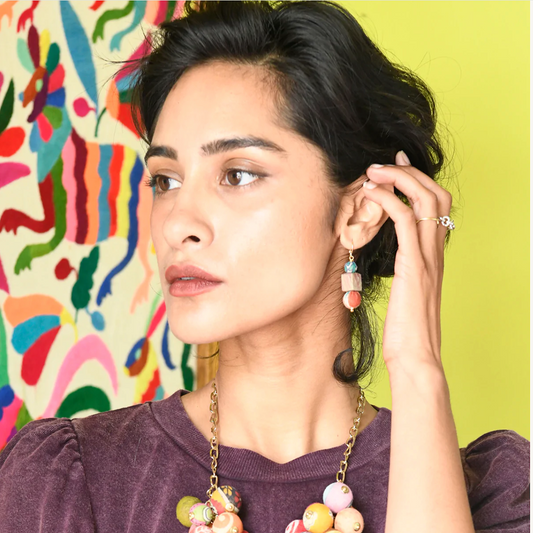 Kantha Shapes Drop Earrings