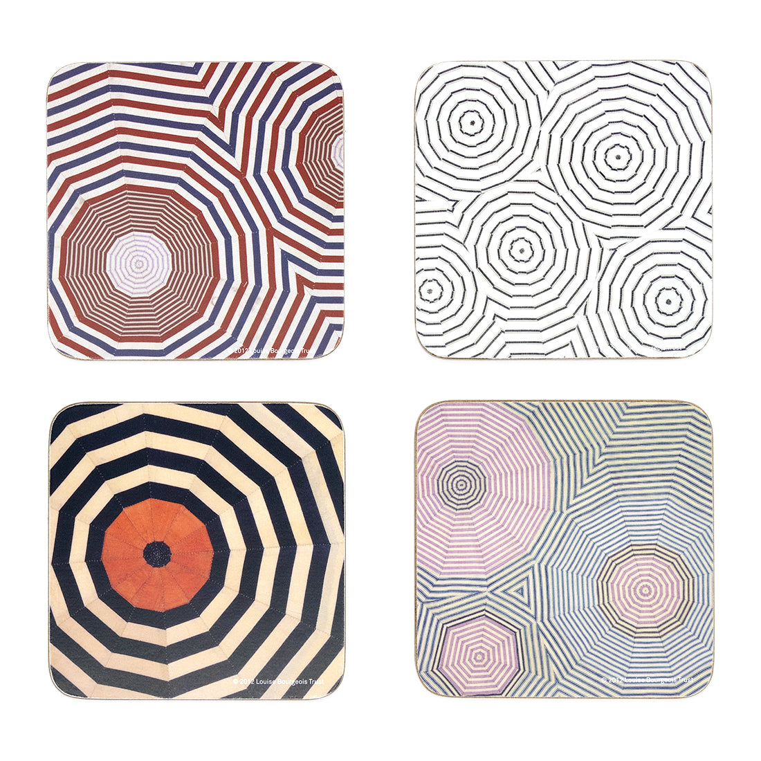 Louise Bourgeois Coaster Set - Concentric Stripes