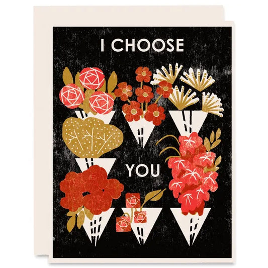 I Choose You Flower Shop Card
