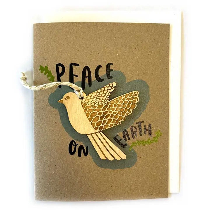 Peace on Earth Dove Ornament Card
