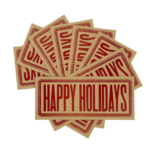 Happy Holidays Letterpress Card
