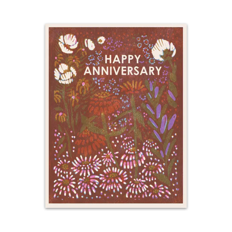 Happy Anniversary Flowers Card