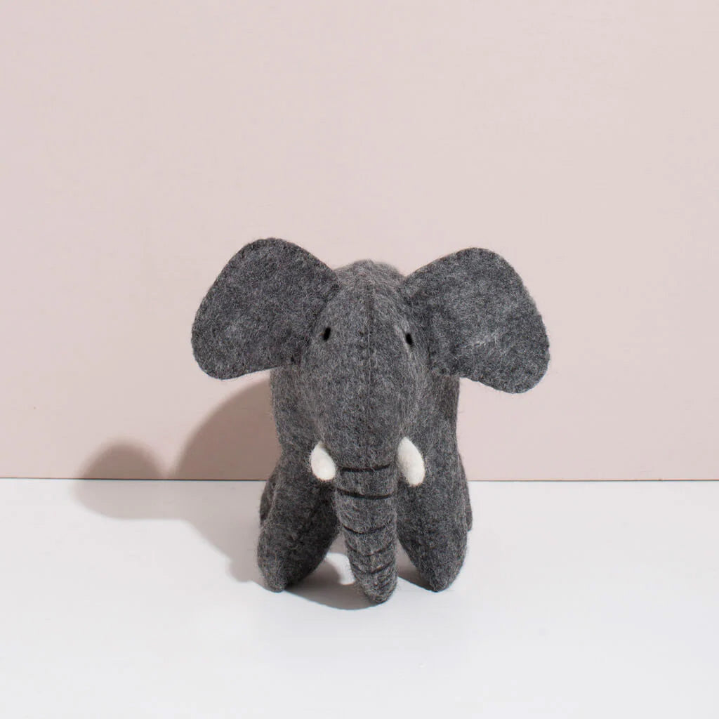Felted Elephant Stuffed Toy