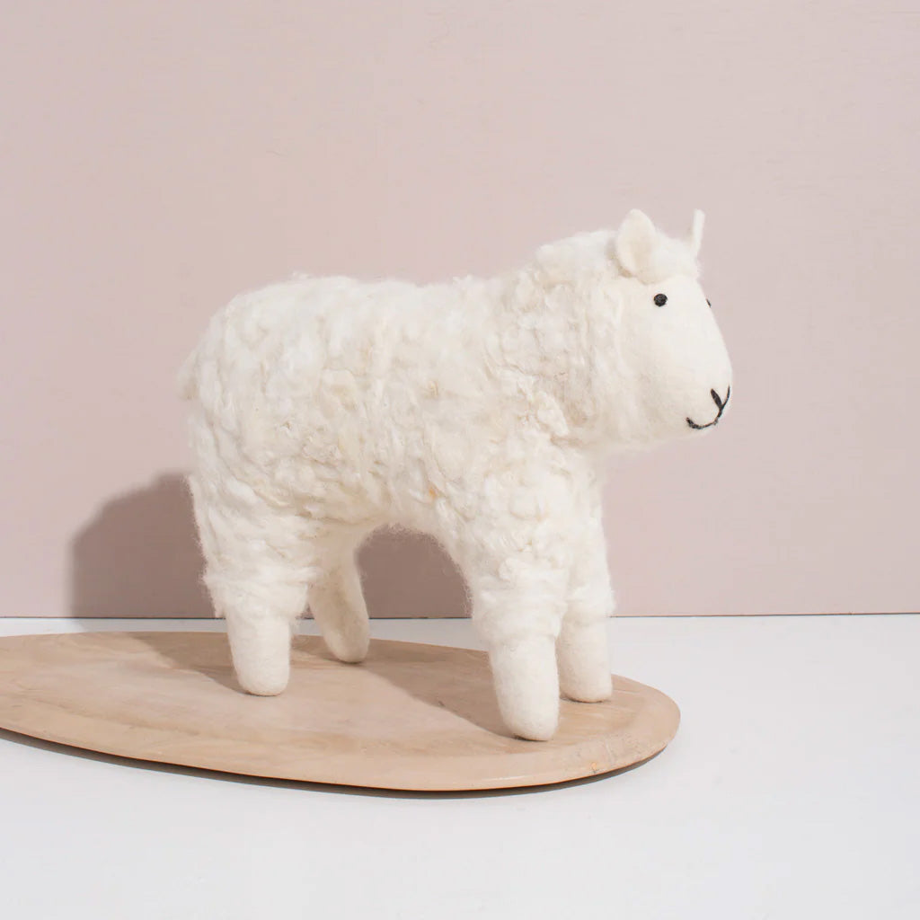 Felted Sheep Stuffed Toy - Large