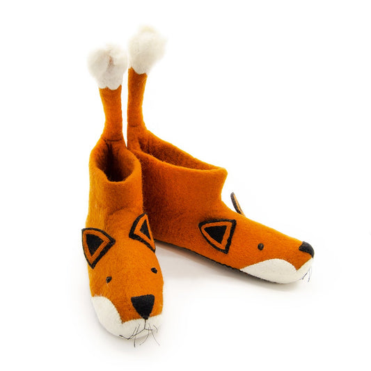 Felted Fox Slippers - Adult