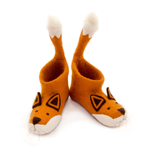 Felted Fox Slippers - Kids