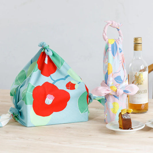 Furoshiki - Camellia Turquoise