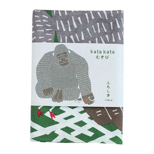 Furoshiki - Gorilla and Fruit Tree Green