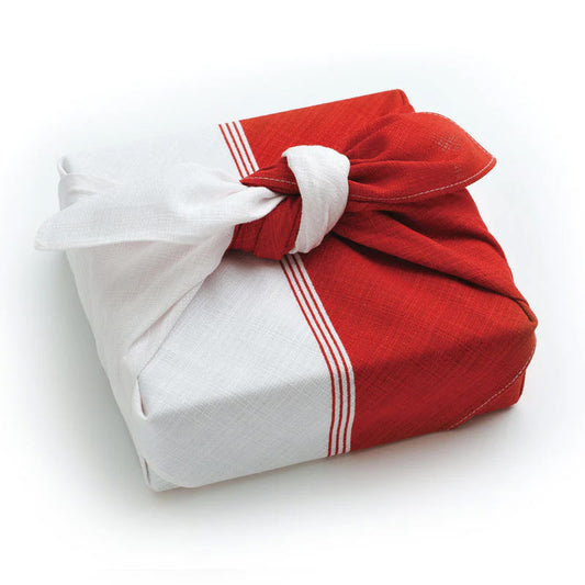Furoshiki - Diagonal Red and White