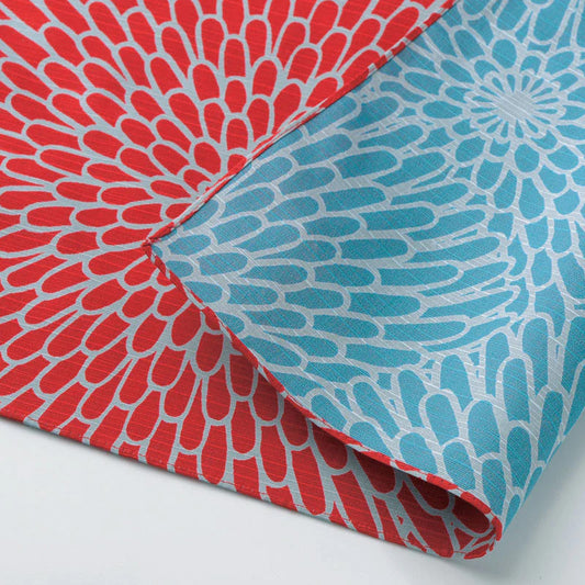 Furoshiki - Reversible Chrysanthemum - Red + Blue